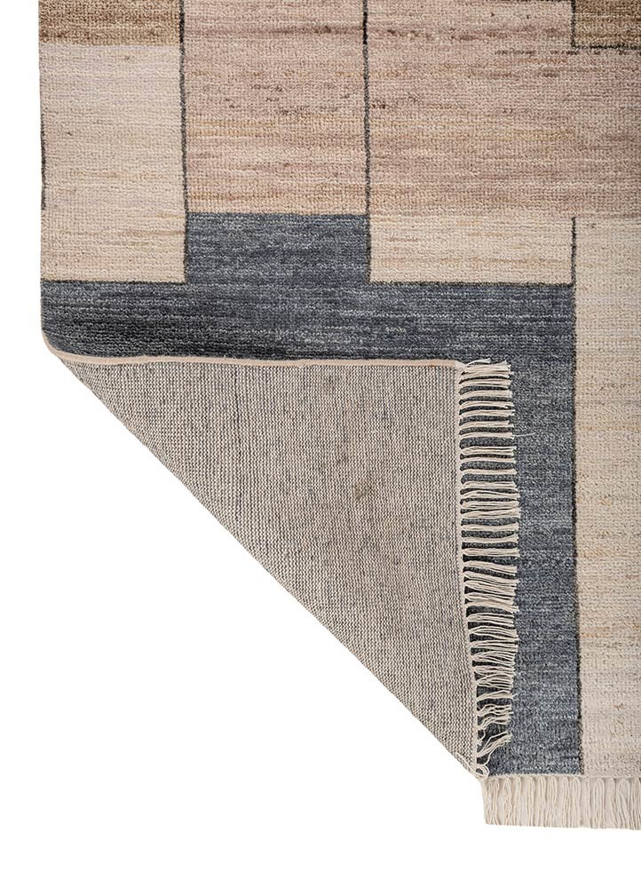 aprezo ivory wool hand knotted Rug - Backing Shot aprezo ivory wool hand knotted Rug - Backing Shot