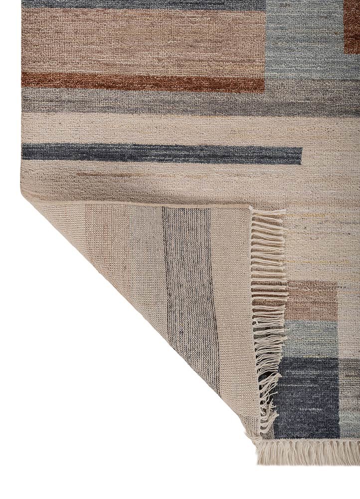 aprezo ivory wool hand knotted Rug - Backing Shot aprezo ivory wool hand knotted Rug - Backing Shot