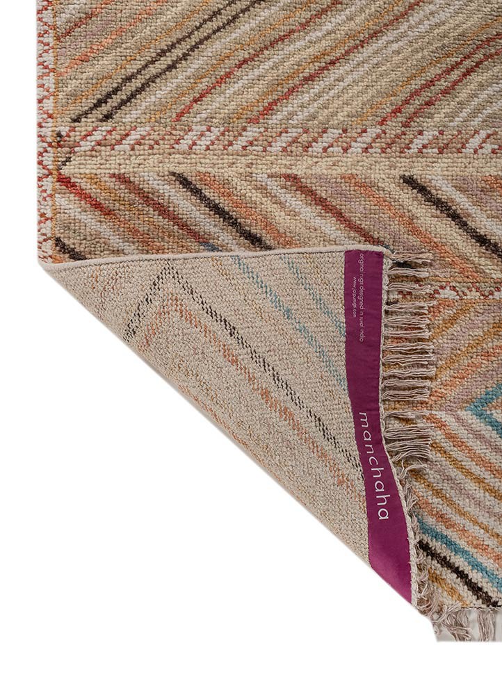 manchaha ivory wool hand knotted Rug - Backing Shot manchaha ivory wool hand knotted Rug - Backing Shot