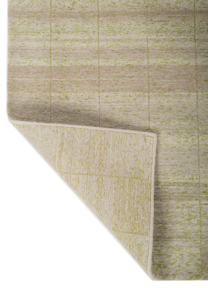 kavi x manchaha green wool hand knotted Rug - Backing Shot kavi x manchaha green wool hand knotted Rug - Backing Shot