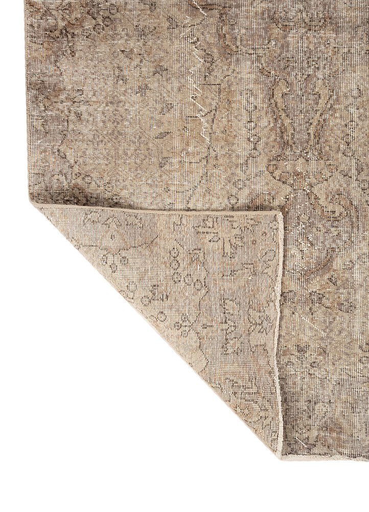 vintage green wool hand knotted Rug - Backing Shot vintage green wool hand knotted Rug - Backing Shot