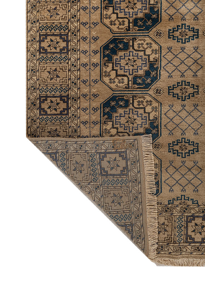 kiaan green wool hand knotted Rug - Backing Shot kiaan green wool hand knotted Rug - Backing Shot