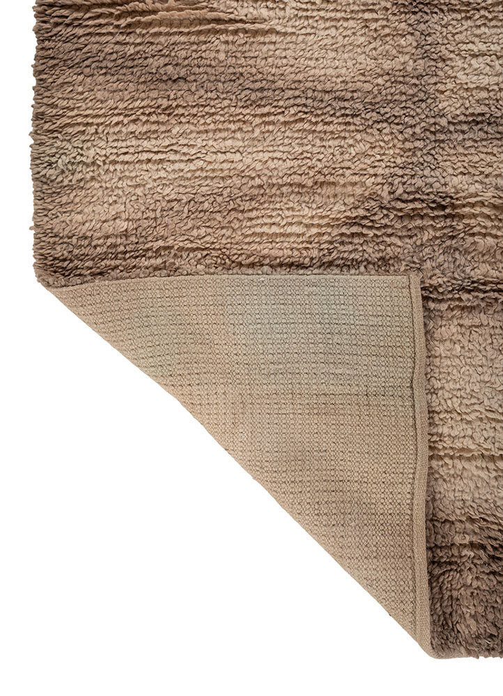 aprezo beige and brown wool hand knotted Rug - Backing Shot aprezo beige and brown wool hand knotted Rug - Backing Shot