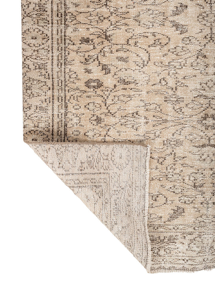 vintage green wool hand knotted Rug - Backing Shot vintage green wool hand knotted Rug - Backing Shot