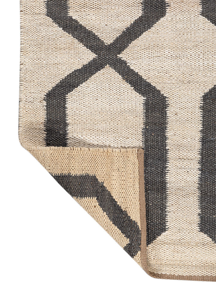 nomadic threads beige and brown jute and hemp flat weaves Rug - Backing Shot nomadic threads beige and brown jute and hemp flat weaves Rug - Backing Shot