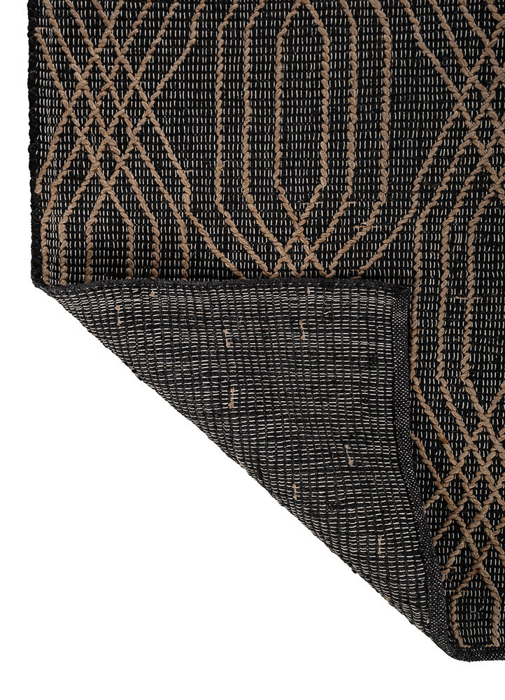 nomadic threads grey and black jute and hemp flat weaves Rug - Backing Shot nomadic threads grey and black jute and hemp flat weaves Rug - Backing Shot