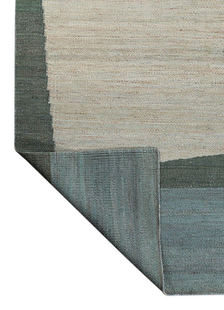 daaira blue jute and hemp flat weaves Rug - Backing Shot daaira blue jute and hemp flat weaves Rug - Backing Shot