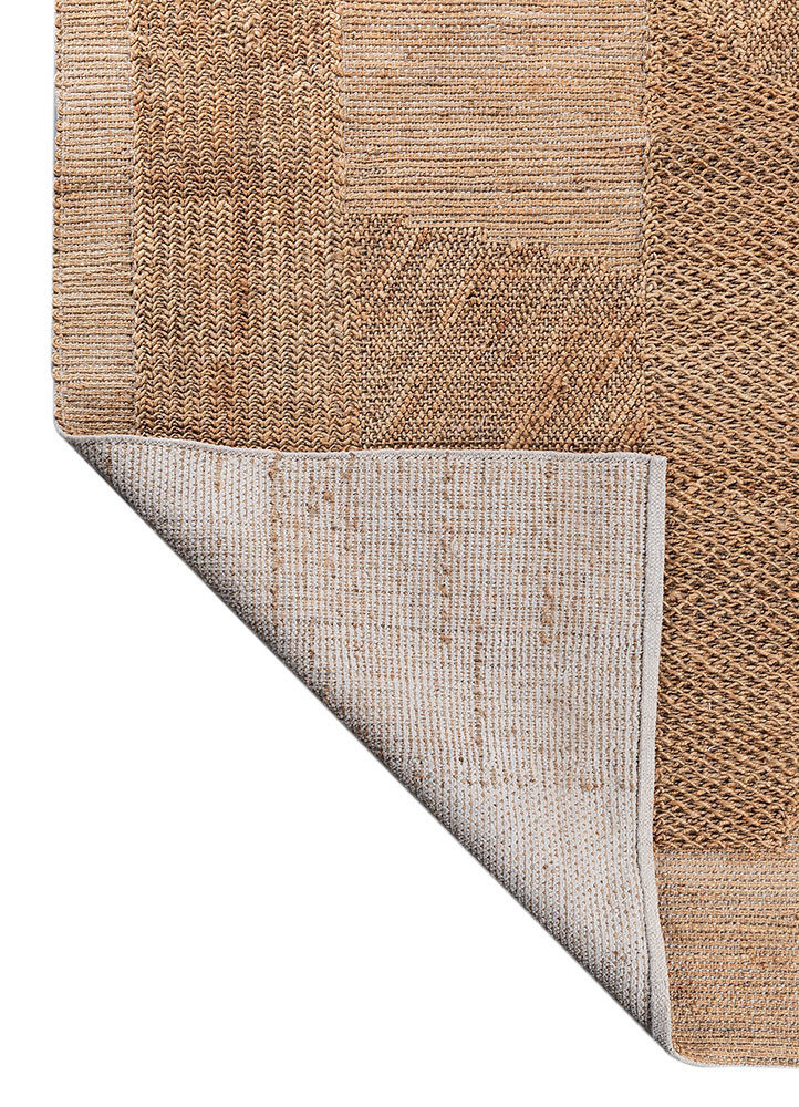 nomadic threads beige and brown jute and hemp flat weaves Rug - Backing Shot nomadic threads beige and brown jute and hemp flat weaves Rug - Backing Shot
