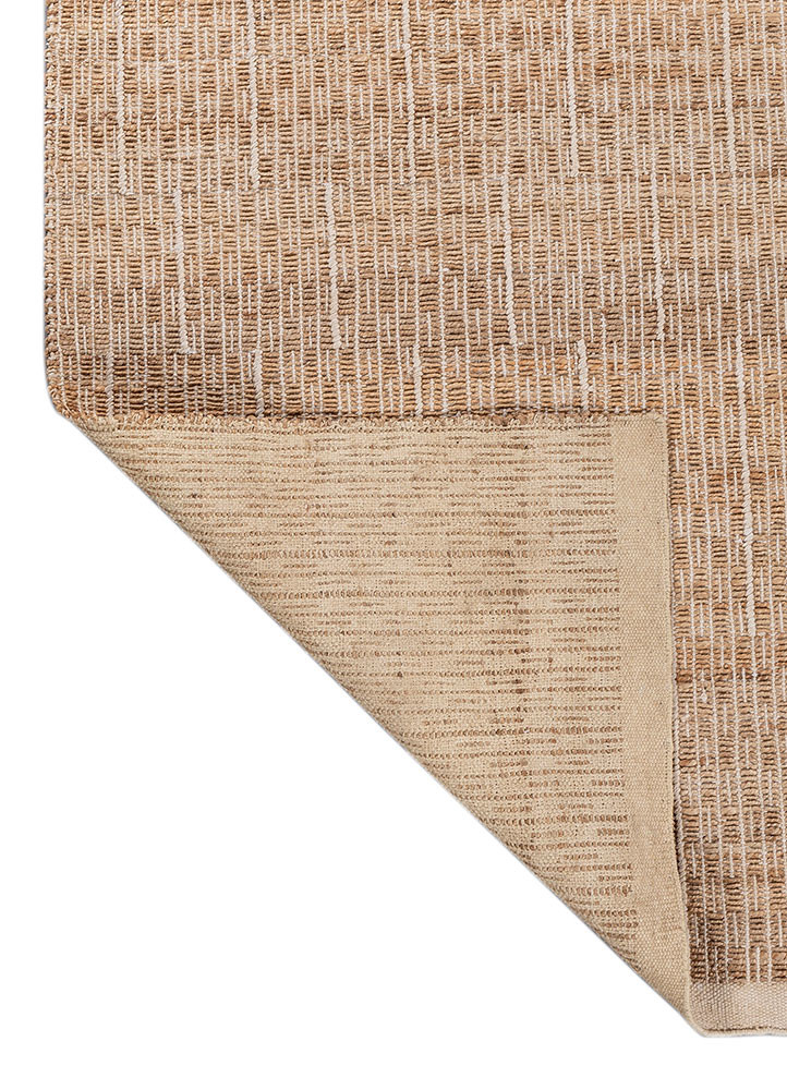 hula beige and brown jute and hemp flat weaves Rug - Backing Shot