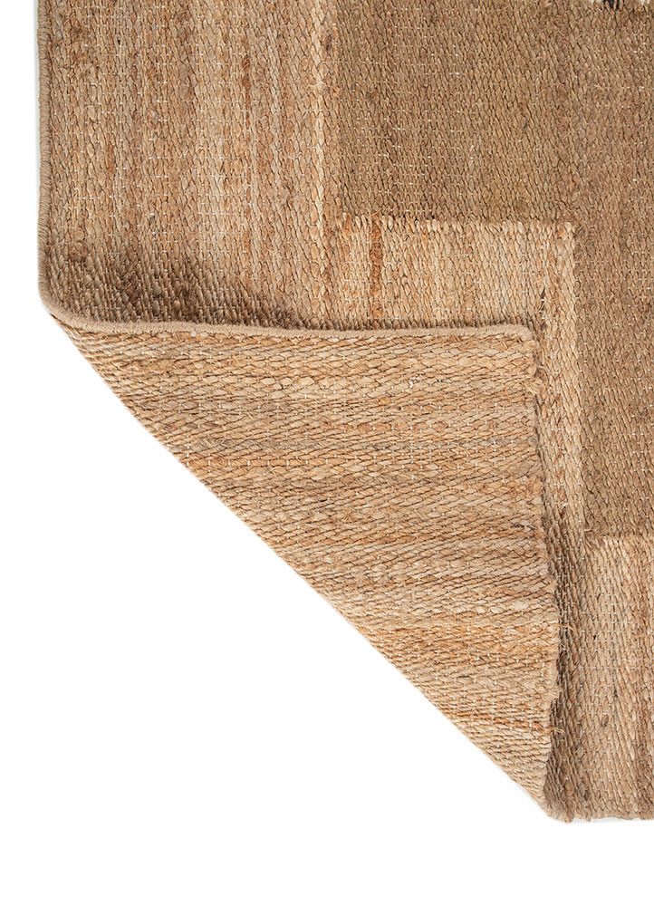 nomadic threads beige and brown jute and hemp flat weaves Rug - Backing Shot nomadic threads beige and brown jute and hemp flat weaves Rug - Backing Shot