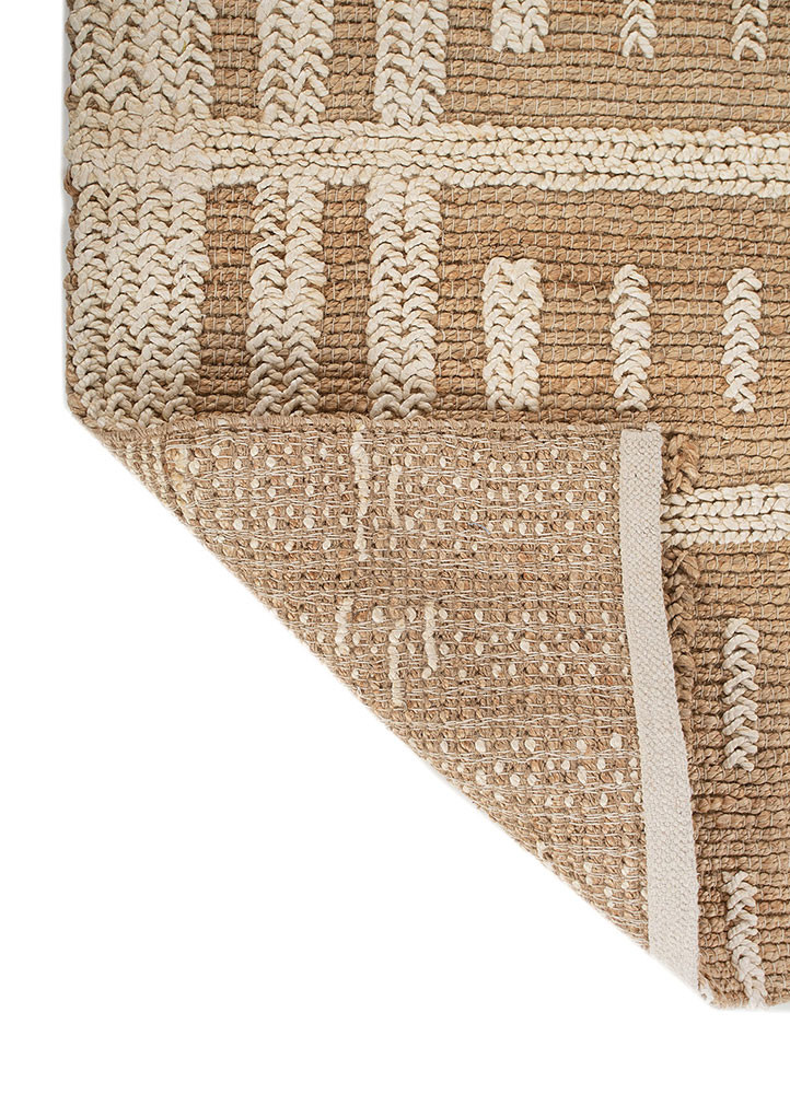 nomadic threads beige and brown jute and hemp flat weaves Rug - Backing Shot nomadic threads beige and brown jute and hemp flat weaves Rug - Backing Shot