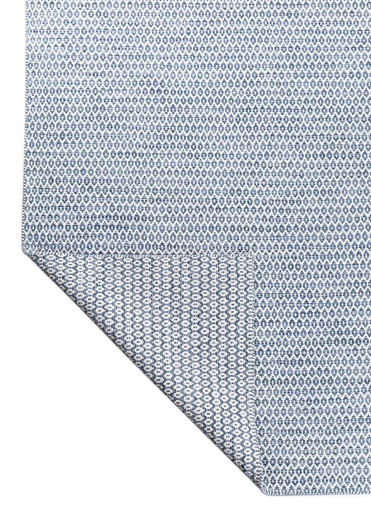 abrash blue wool flat weaves Rug - Backing Shot abrash blue wool flat weaves Rug - Backing Shot
