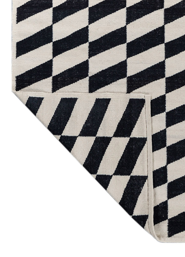 alhambra ivory wool flat weaves Rug - Backing Shot alhambra ivory wool flat weaves Rug - Backing Shot