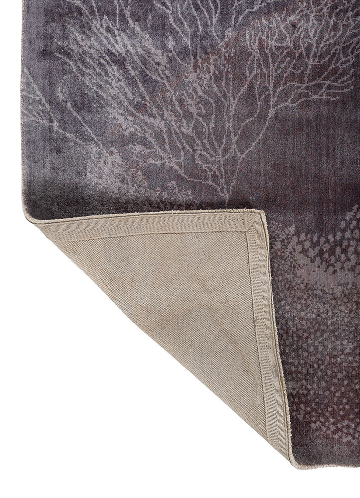 aprezo blue nylon hand loom Rug - Backing Shot
