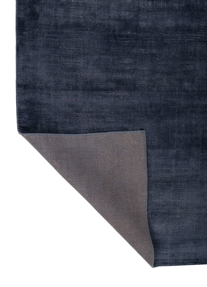 basis blue viscose hand loom Rug - Backing Shot basis blue viscose hand loom Rug - Backing Shot