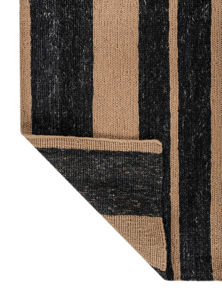 nomadic threads grey and black jute and hemp hand knotted Rug - Backing Shot nomadic threads grey and black jute and hemp hand knotted Rug - Backing Shot