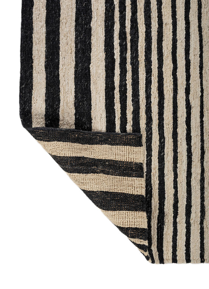 nomadic threads grey and black jute and hemp hand knotted Rug - Backing Shot nomadic threads grey and black jute and hemp hand knotted Rug - Backing Shot