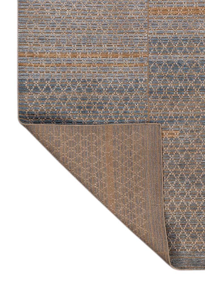 blythe beige and brown wool hand knotted Rug - Backing Shot
