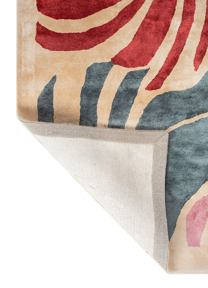 aprezo ivory viscose hand tufted Rug - Backing Shot aprezo ivory viscose hand tufted Rug - Backing Shot