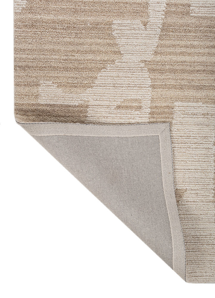 white noise beige and brown wool hand tufted Rug - Backing Shot white noise beige and brown wool hand tufted Rug - Backing Shot