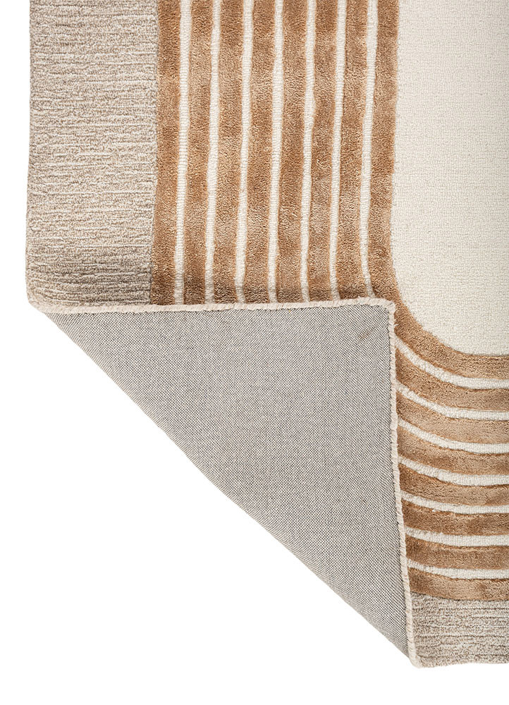 come around red and orange wool and viscose hand tufted Rug - Backing Shot come around red and orange wool and viscose hand tufted Rug - Backing Shot