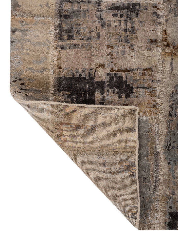 provenance ivory wool and bamboo silk hand knotted Rug - Backing Shot provenance ivory wool and bamboo silk hand knotted Rug - Backing Shot