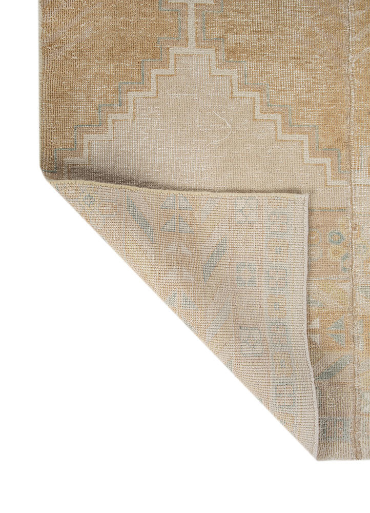 provenance beige and brown wool hand knotted Rug - Backing Shot provenance beige and brown wool hand knotted Rug - Backing Shot