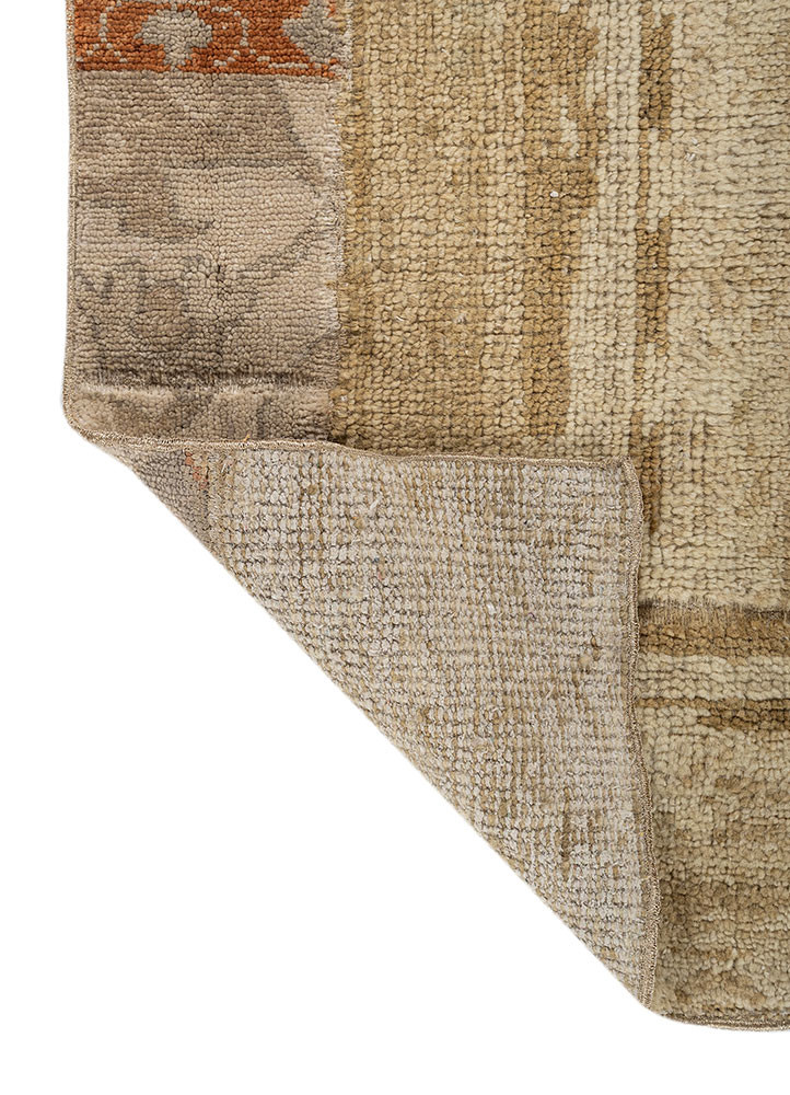 provenance gold wool hand knotted Rug - Backing Shot provenance gold wool hand knotted Rug - Backing Shot