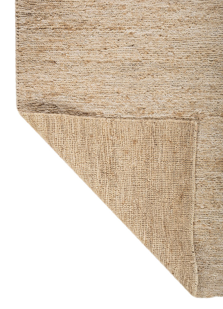 hula beige and brown jute and hemp hand knotted Rug - Backing Shot