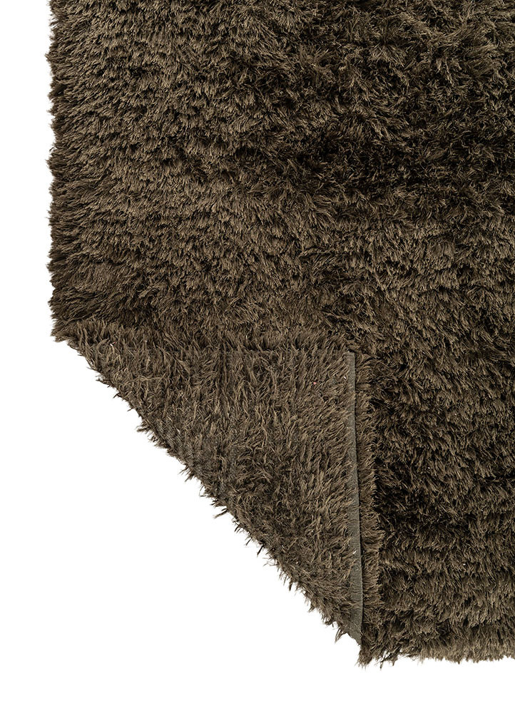 basis grey and black polyester hand loom Rug - Backing Shot