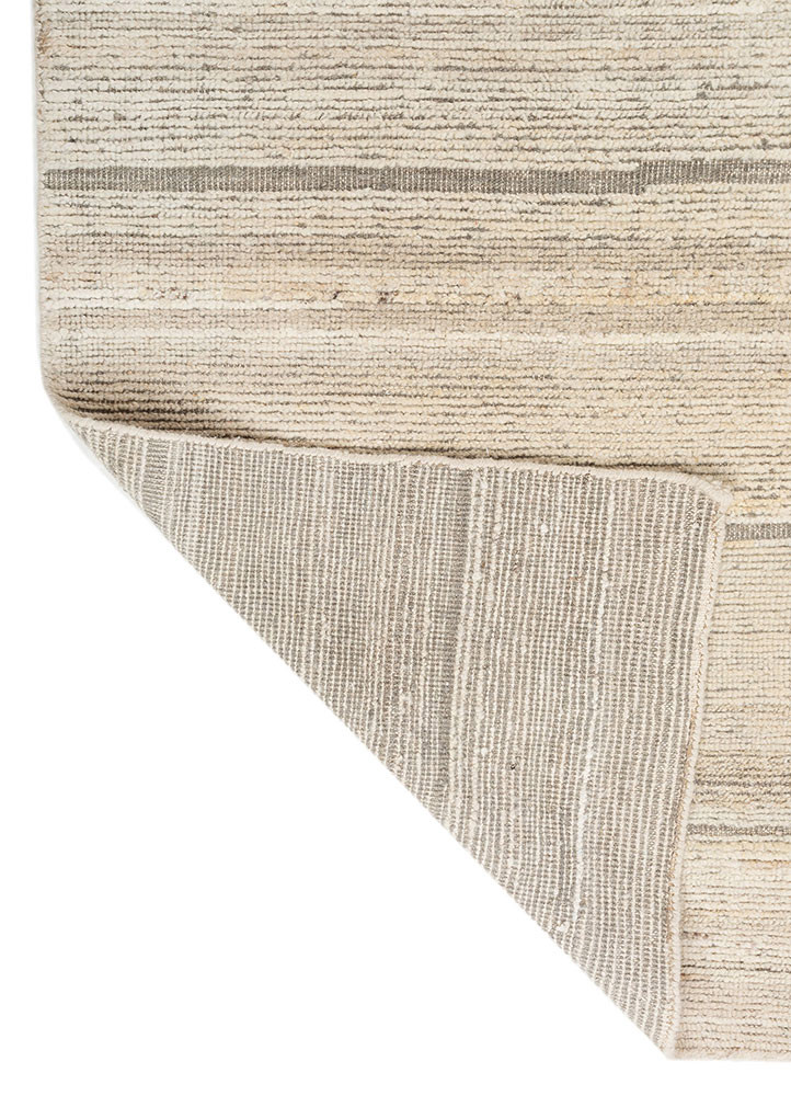 manifest ivory afghan wool hand knotted Rug - Backing Shot