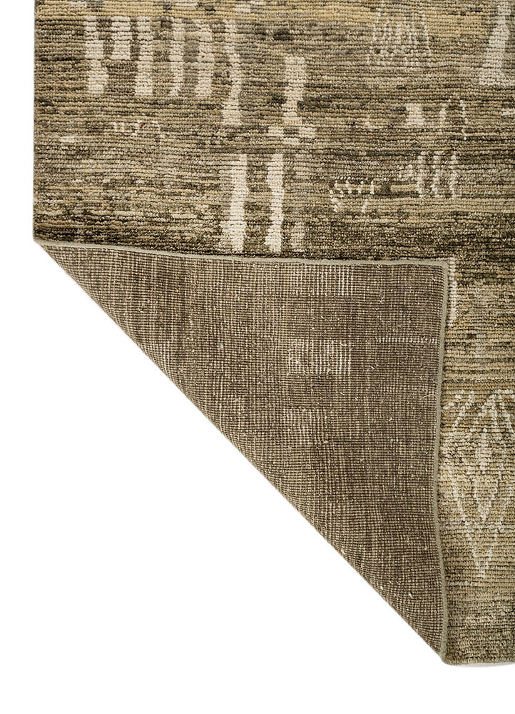 manifest green afghan wool hand knotted Rug - Backing Shot manifest green afghan wool hand knotted Rug - Backing Shot