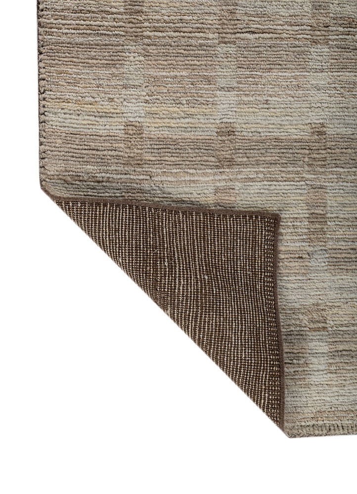 manifest ivory wool hand knotted Rug - Backing Shot