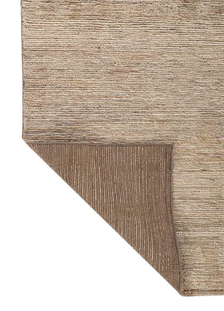 manifest beige and brown wool hand knotted Rug - Backing Shot manifest beige and brown wool hand knotted Rug - Backing Shot