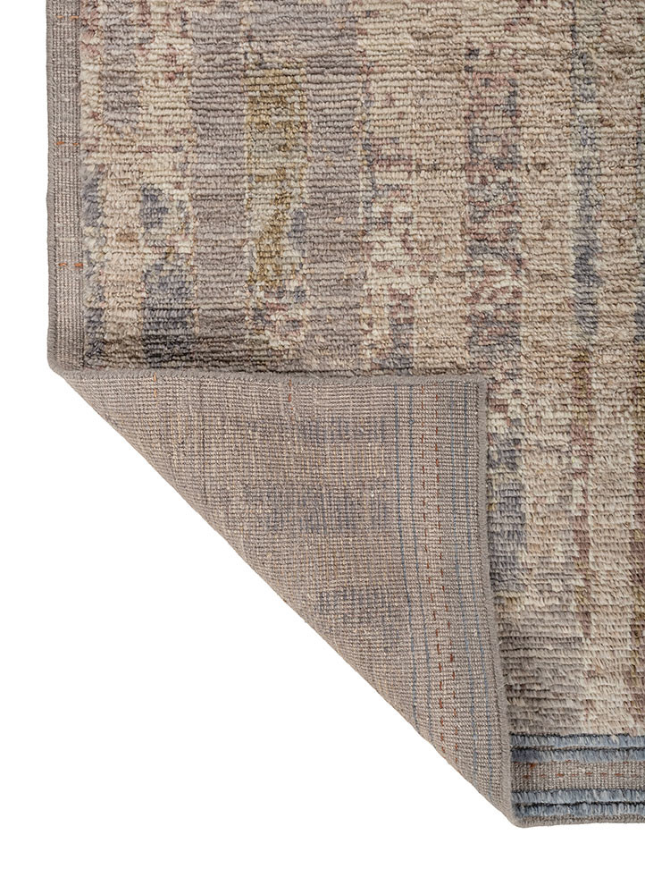 aprezo blue wool hand knotted Rug - Backing Shot aprezo blue wool hand knotted Rug - Backing Shot