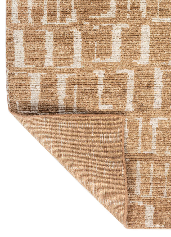 Manifest Beige & Brown Hand Knotted Afghan Wool Rugs - Re-5013 - Jaipur ...