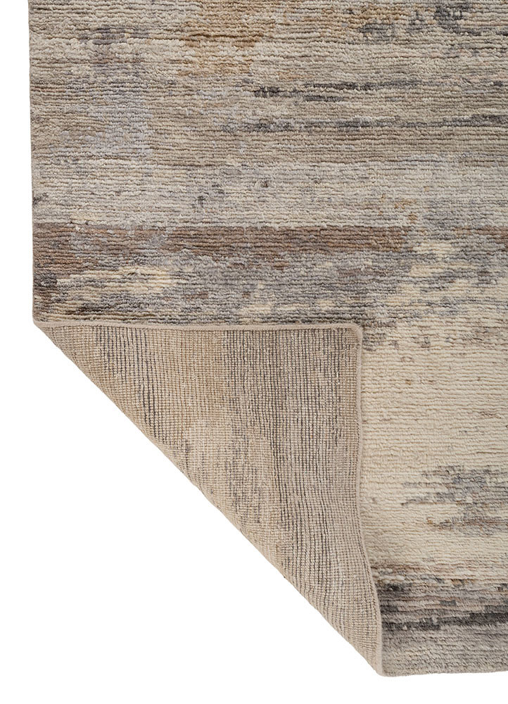 entropy ivory wool hand knotted Rug - Backing Shot entropy ivory wool hand knotted Rug - Backing Shot
