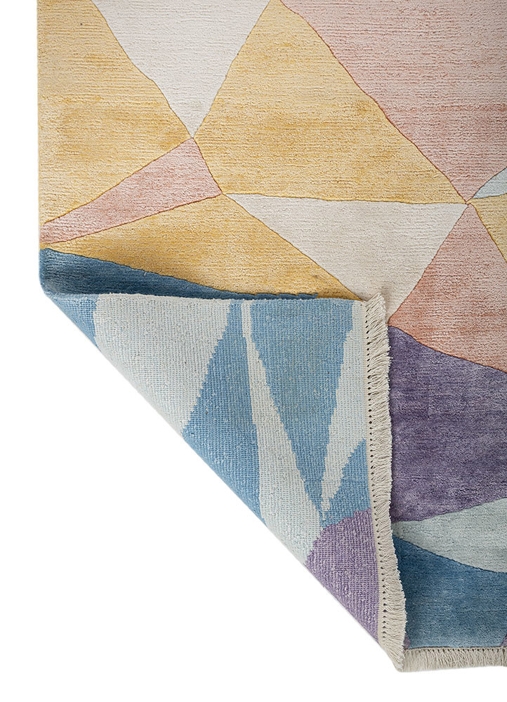 clan multi tencil hand knotted Rug - Backing Shot clan multi tencil hand knotted Rug - Backing Shot