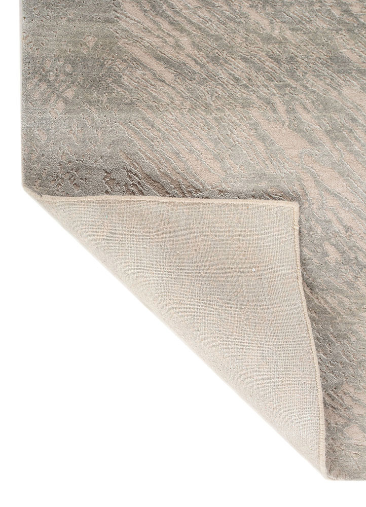 free verse by kavi ivory wool and silk hand knotted Rug - Backing Shot free verse by kavi ivory wool and silk hand knotted Rug - Backing Shot