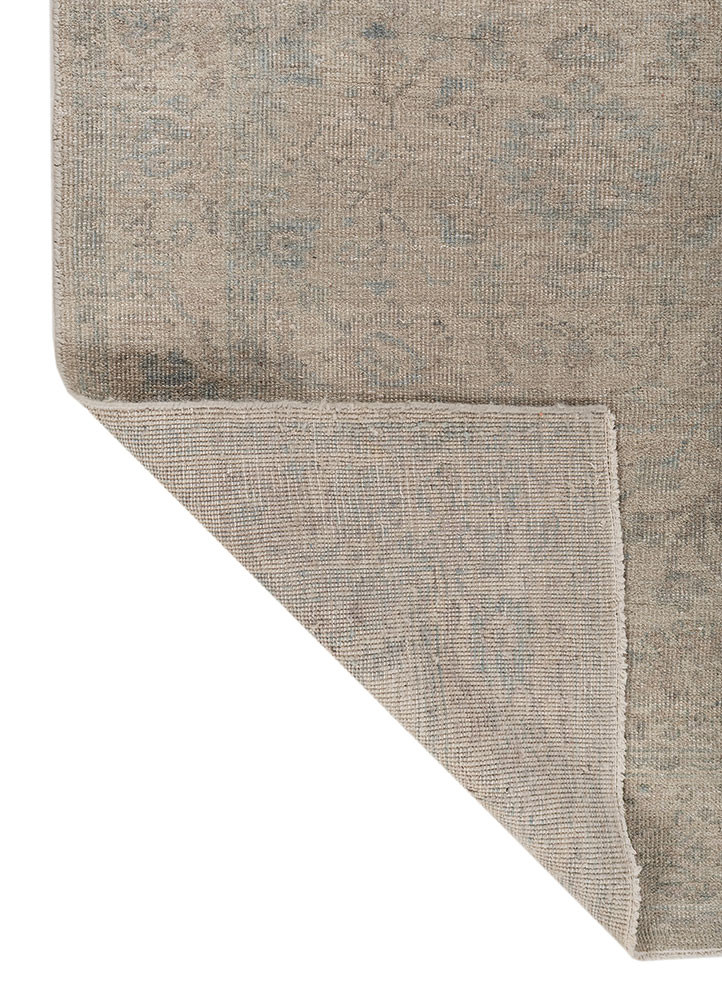 erbe ivory wool hand knotted Rug - Backing Shot erbe ivory wool hand knotted Rug - Backing Shot