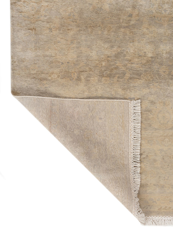 gulmarg grey and black silk hand knotted Rug - Backing Shot gulmarg grey and black silk hand knotted Rug - Backing Shot