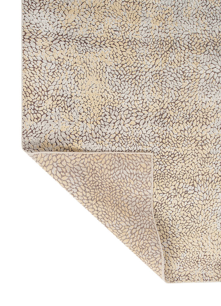 unstring by kavi grey and black wool and bamboo silk hand knotted Rug - Backing Shot unstring by kavi grey and black wool and bamboo silk hand knotted Rug - Backing Shot