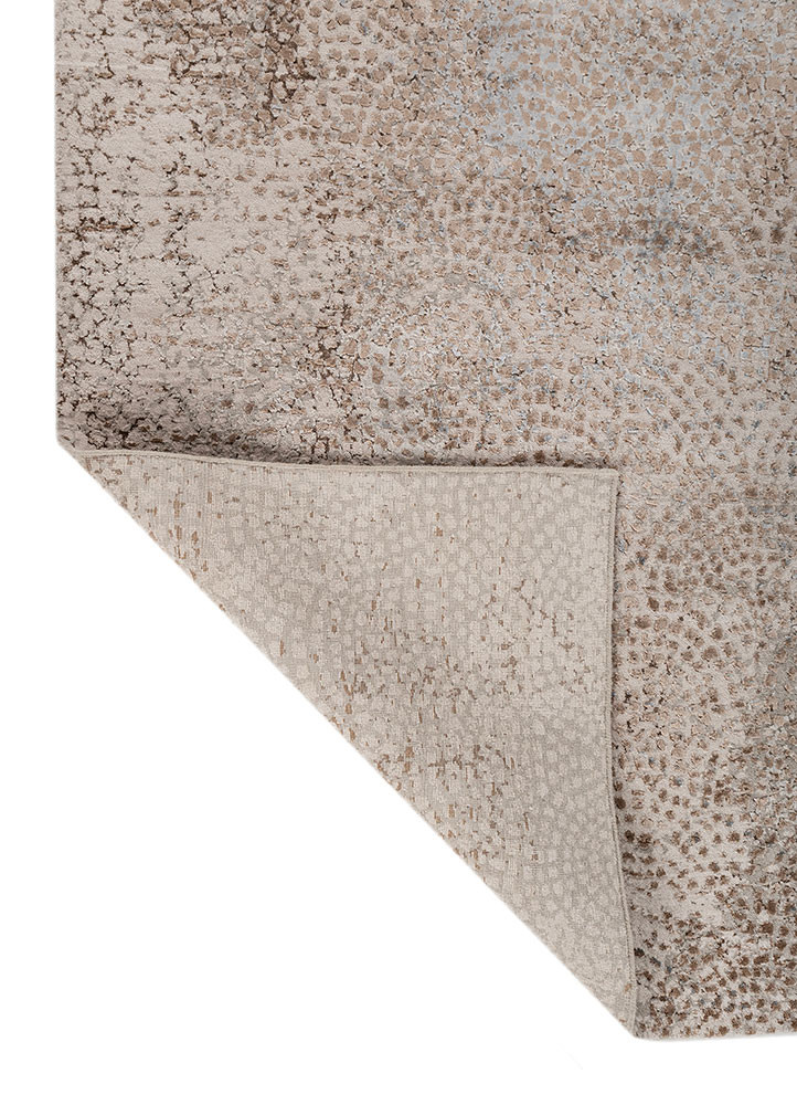 hidden by kavi beige and brown wool and bamboo silk hand knotted Rug - Backing Shot hidden by kavi beige and brown wool and bamboo silk hand knotted Rug - Backing Shot