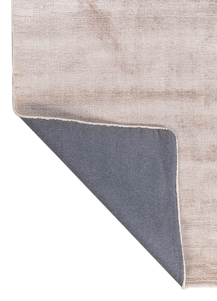 cera beige and brown wool and viscose hand tufted Rug - Backing Shot