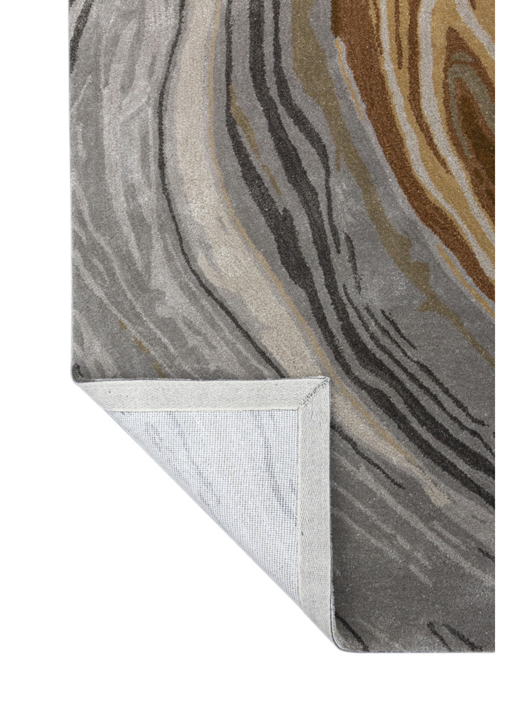 genesis beige and brown wool and viscose hand tufted Rug - Backing Shot genesis beige and brown wool and viscose hand tufted Rug - Backing Shot