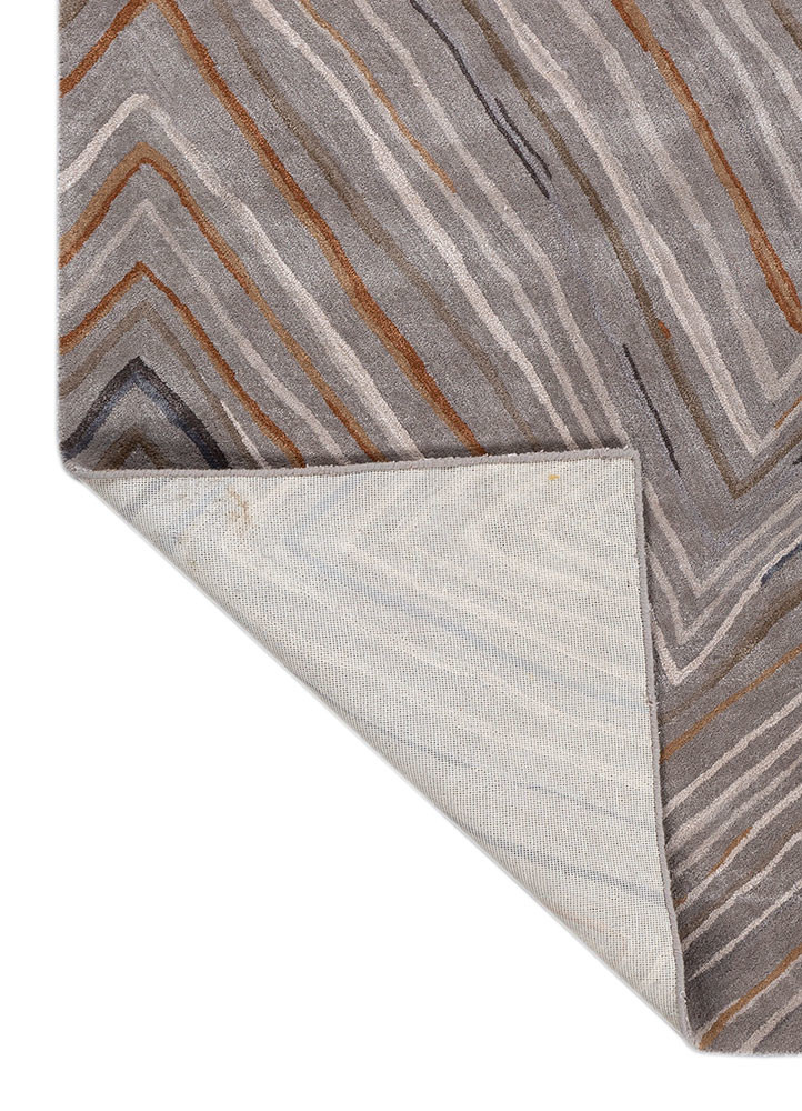 genesis beige and brown wool and viscose hand tufted Rug - Backing Shot genesis beige and brown wool and viscose hand tufted Rug - Backing Shot