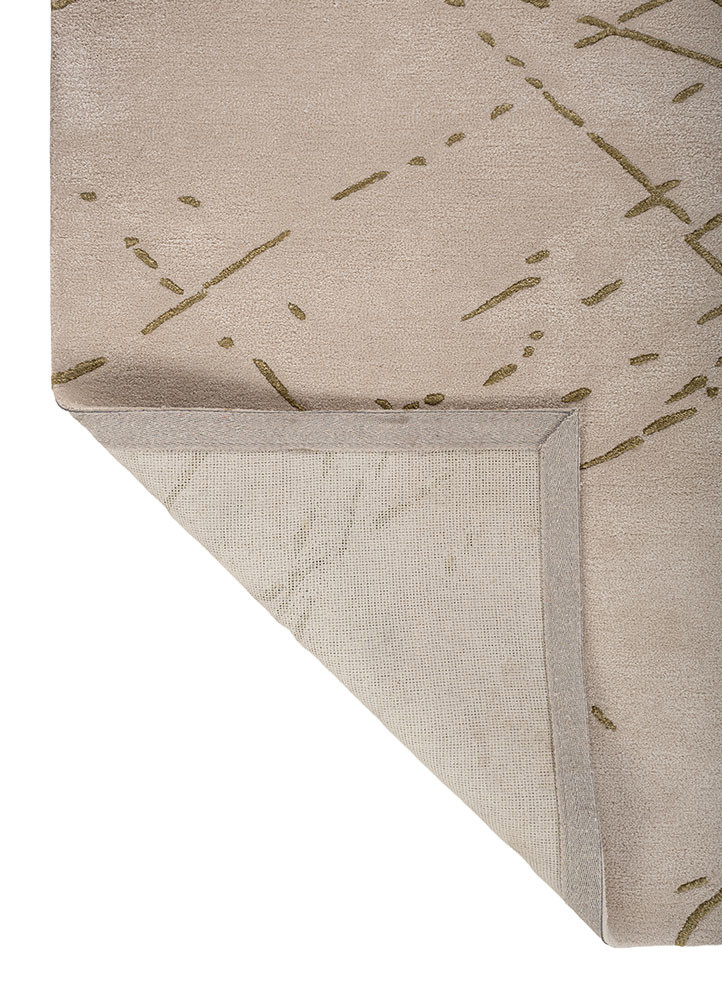 aprezo ivory wool and viscose hand tufted Rug - Backing Shot aprezo ivory wool and viscose hand tufted Rug - Backing Shot