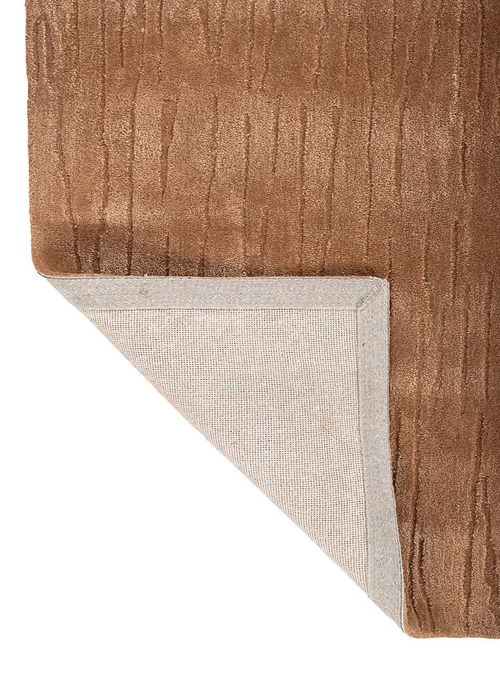aprezo red and orange wool and viscose hand tufted Rug - Backing Shot