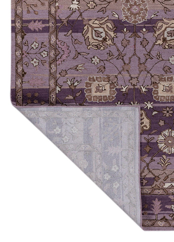 mythos pink and purple wool hand tufted Rug - Backing Shot mythos pink and purple wool hand tufted Rug - Backing Shot