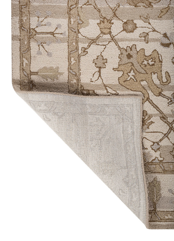 mythos ivory wool hand tufted Rug - Backing Shot mythos ivory wool hand tufted Rug - Backing Shot